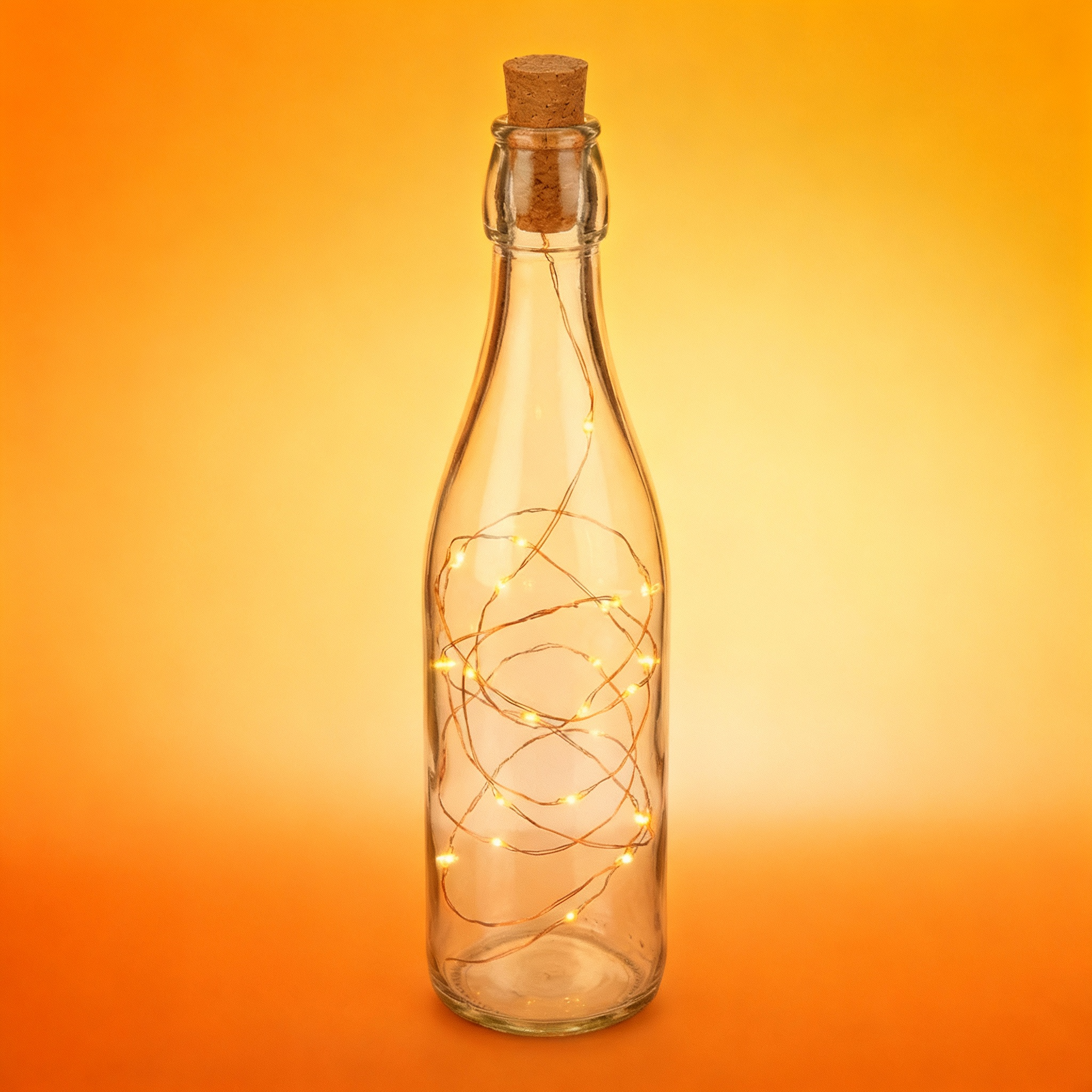 Christmas LED Bottle String Lights – 20 LEDs, 2 m (Battery Included)