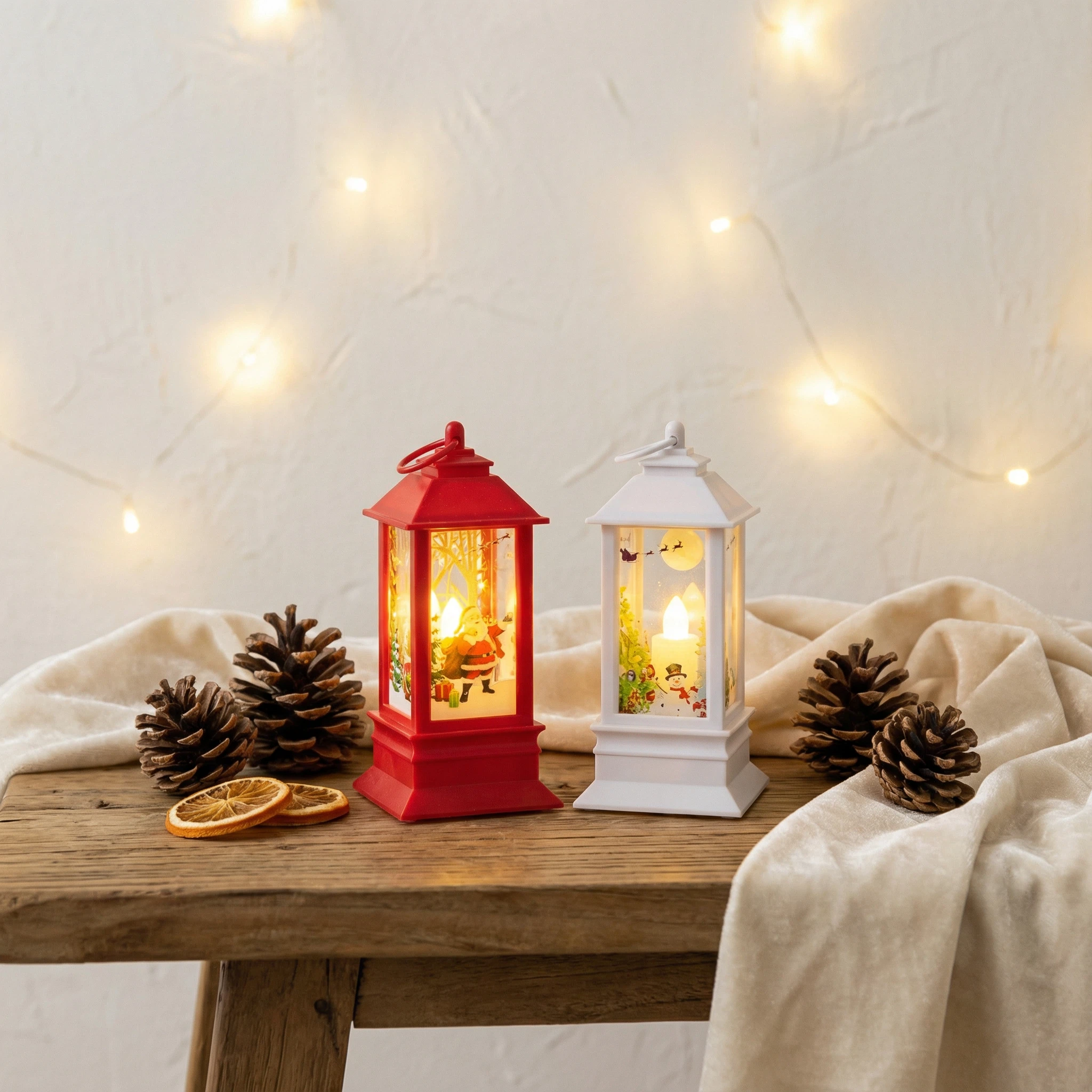 Christmas LED Mini Lantern – Tall Style (Assorted Colors, Battery Included)