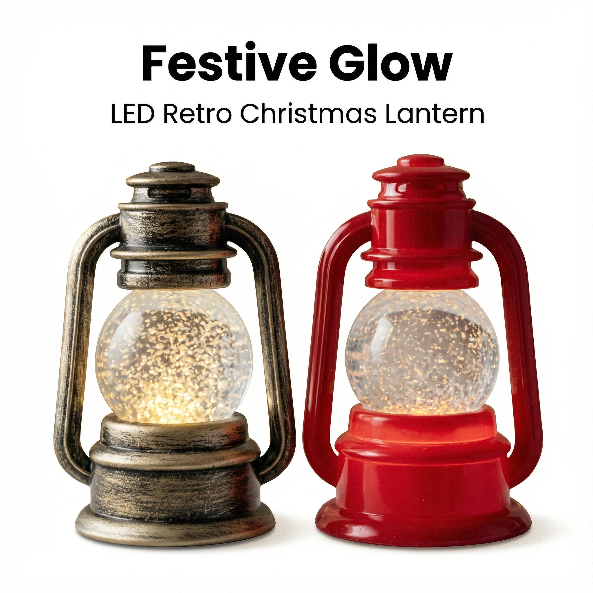 Christmas LED Mini Lantern – Acrylic (Assorted Colors, Battery Included)