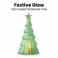 Christmas LED Crystal Tree Lamp – Green (12 cm, Battery Included)