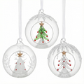 Christmas Glass Decorative Jar – Assorted Tree Designs (12 cm)